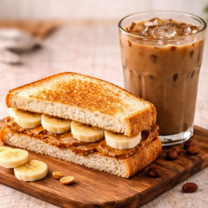 Protein Boost Combo - Protein Peanut Banana Sandwich + Guilt-Free Cold Coffee