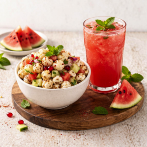 Light Detox Combo - Nutri Makhana Chaat + Watermelon Mint Refresher