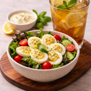 Protein Punch Combo - Herbed Egg Delight + Zero Sugar Lemon Ice Tea